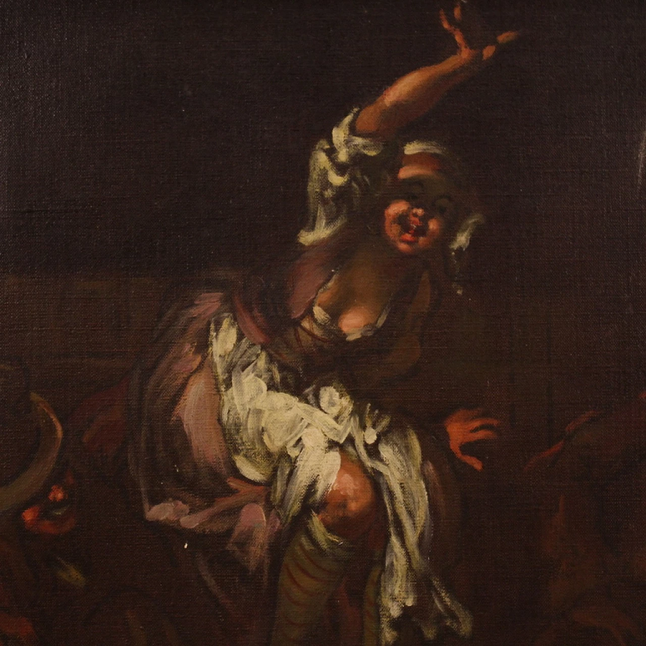 Mattia Traverso, tavern genre scene, oil painting on canvas 12