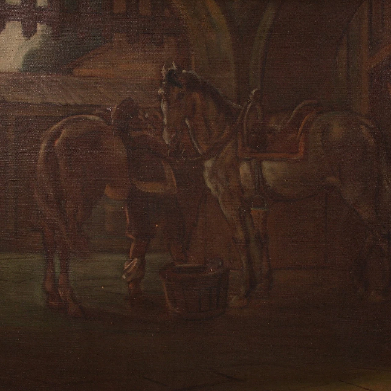 Mattia Traverso, tavern genre scene, oil painting on canvas 15