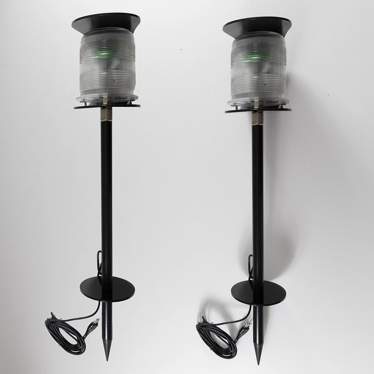 Pair of garden stake lamps by Gio Ponti for O-Luce, 1980s 2
