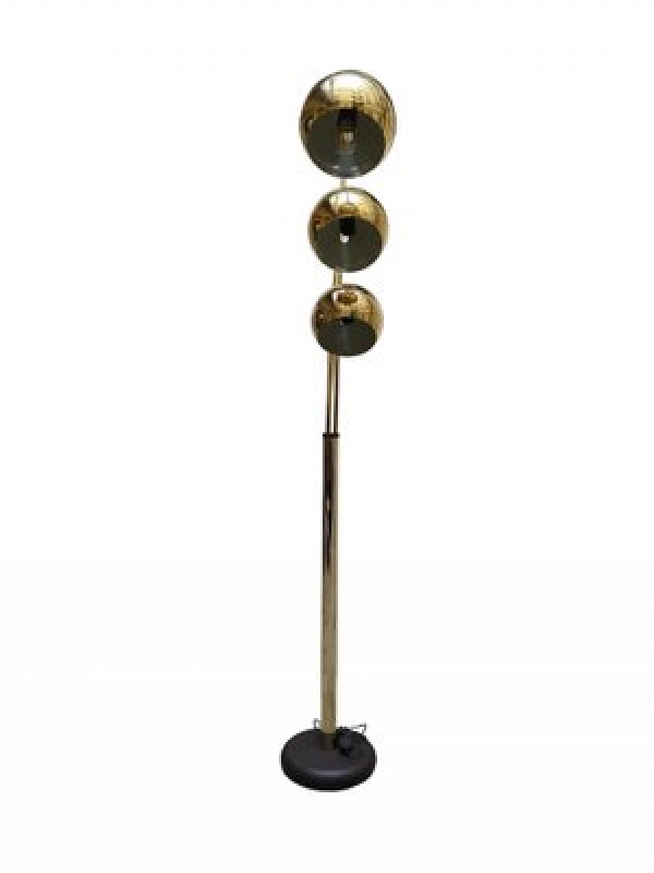 Gilded metal and cast iron floor lamp by Goffredo Reggiani, 1970s 2