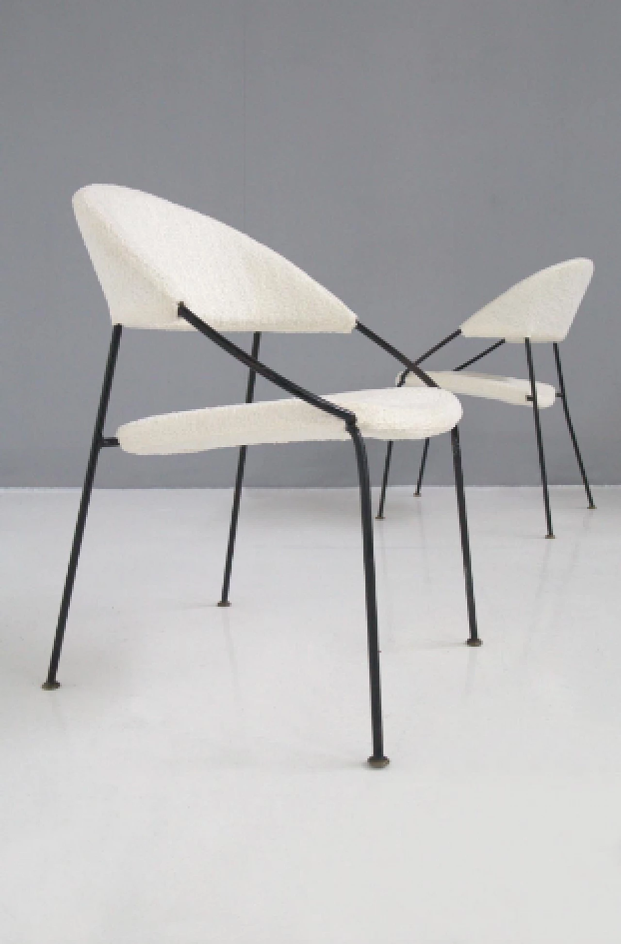 Pair of DU 41 armchairs by Gastone Rinaldi for Rima, 1950s 10