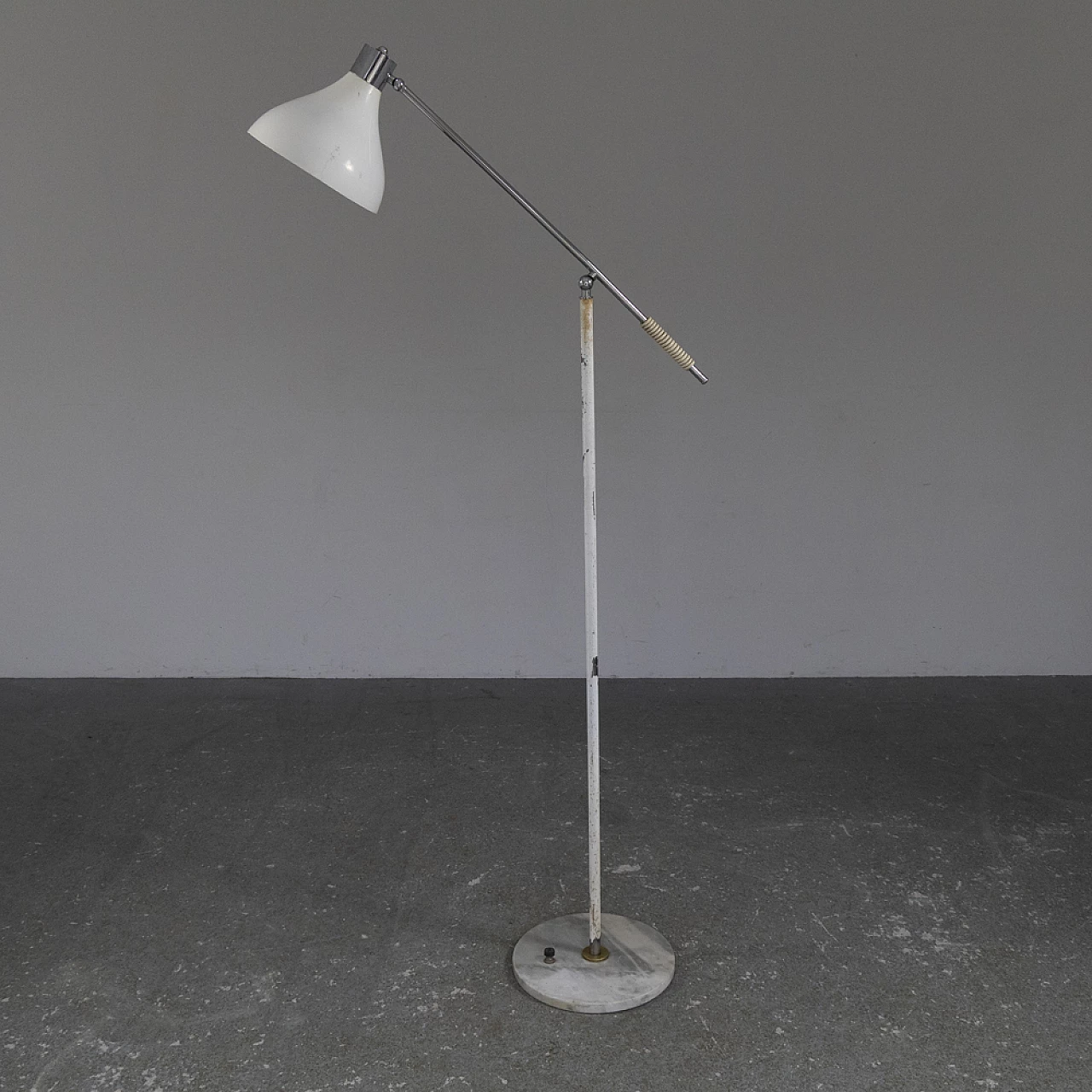 Floor lamp with marble base by Stilux, 1950s 1