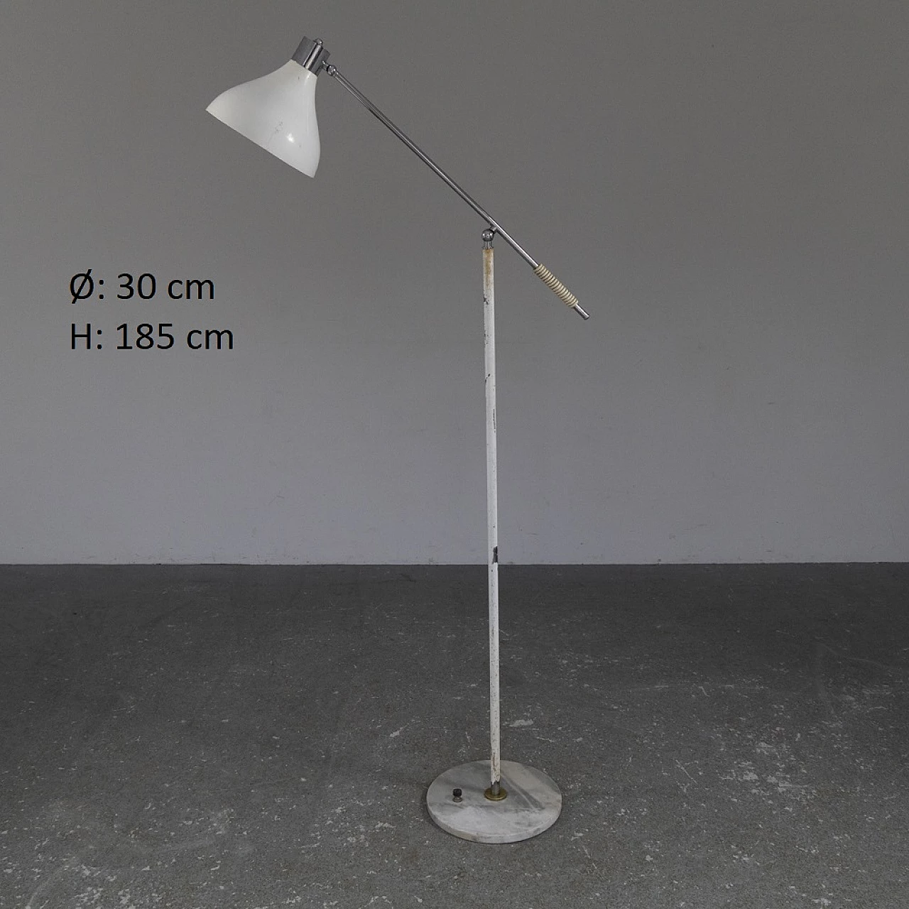 Floor lamp with marble base by Stilux, 1950s 2