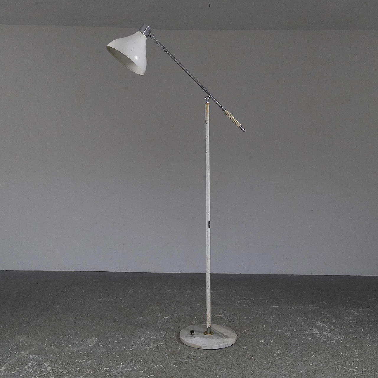Floor lamp with marble base by Stilux, 1950s 3