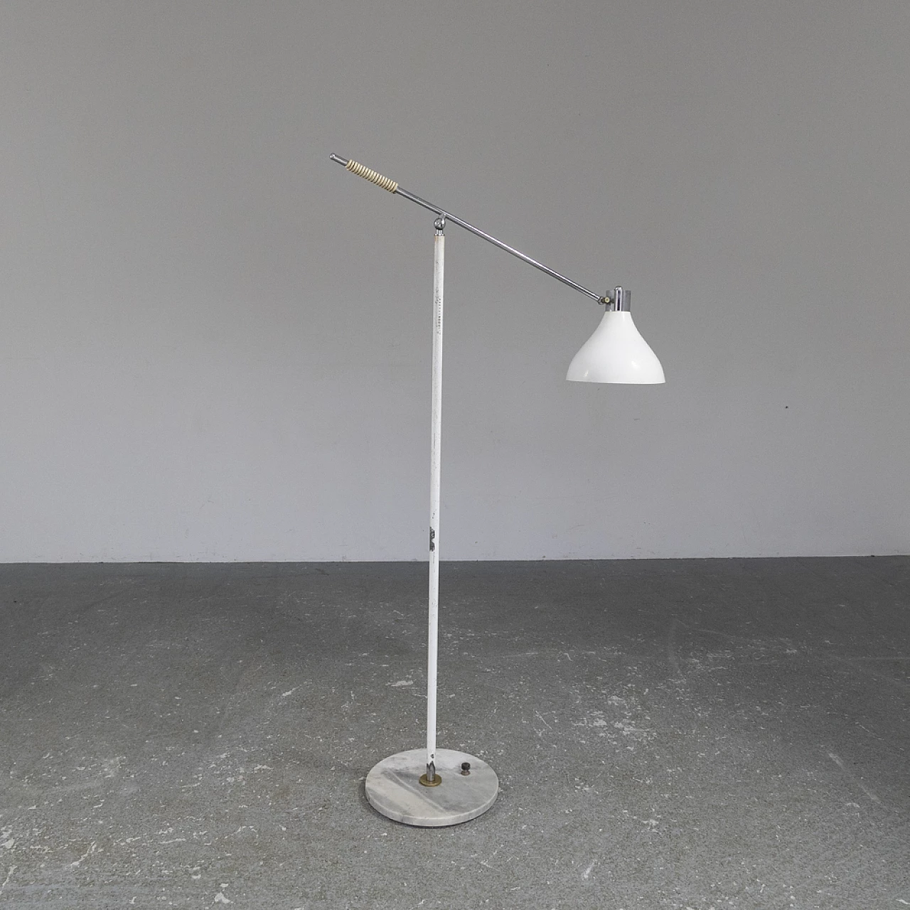 Floor lamp with marble base by Stilux, 1950s 14