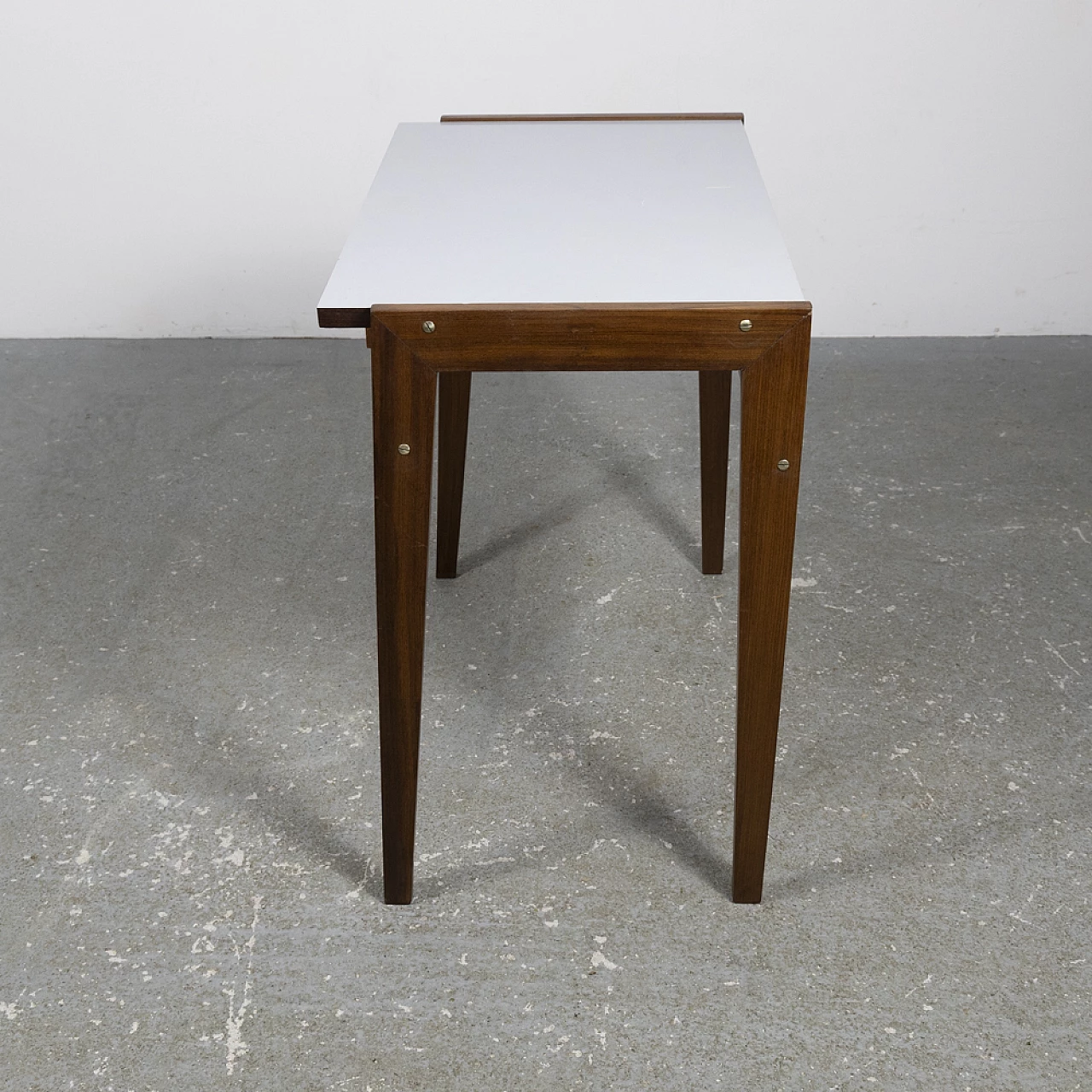 Teak writing desk with drawer and Formica top, 1960s 1