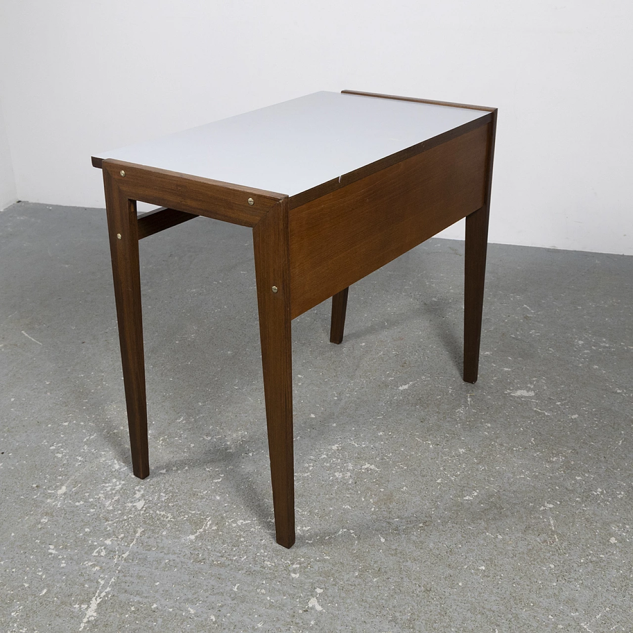 Teak writing desk with drawer and Formica top, 1960s 2
