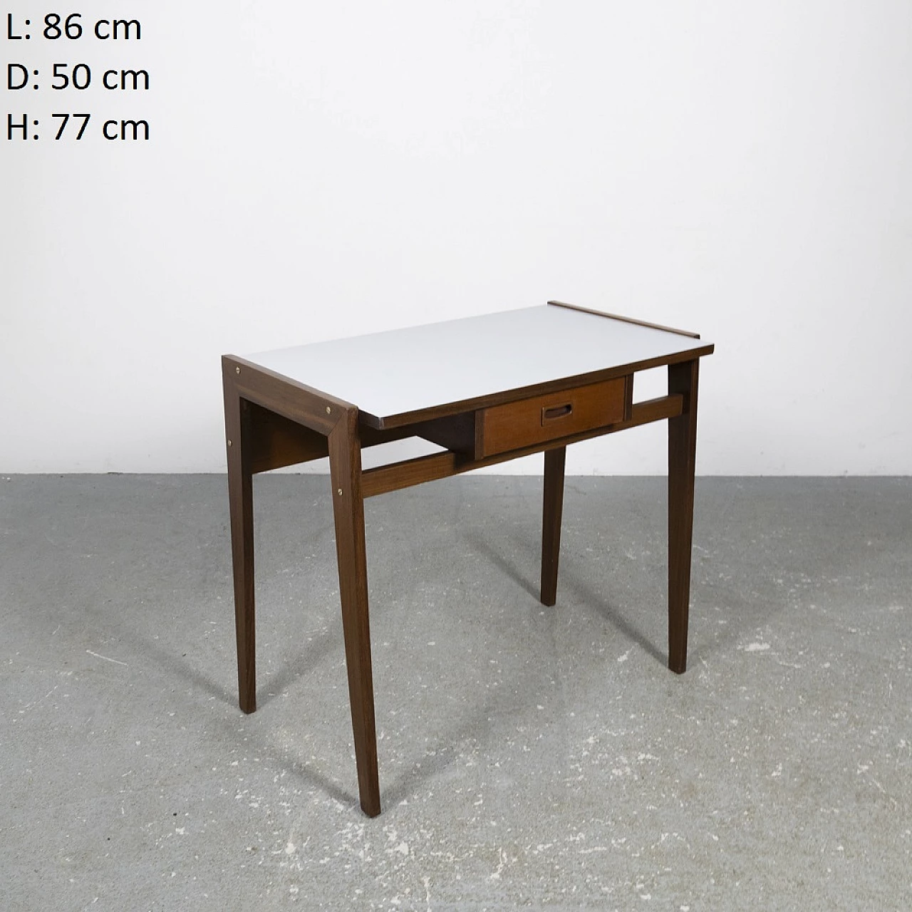 Teak writing desk with drawer and Formica top, 1960s 5