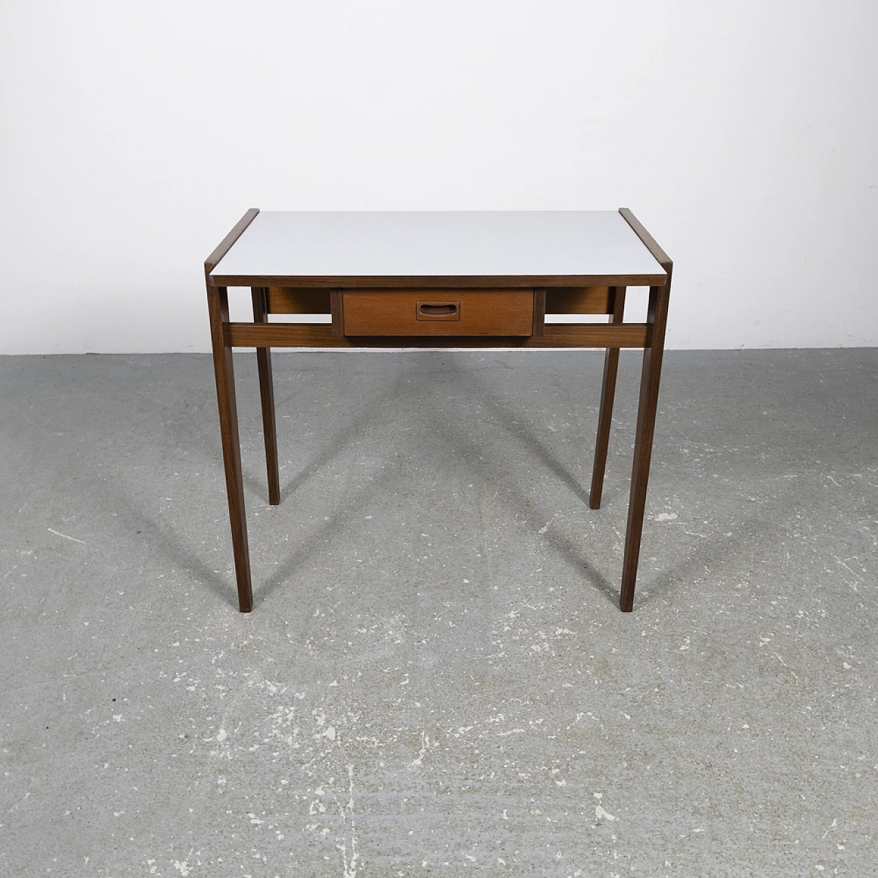 Teak writing desk with drawer and Formica top, 1960s 6