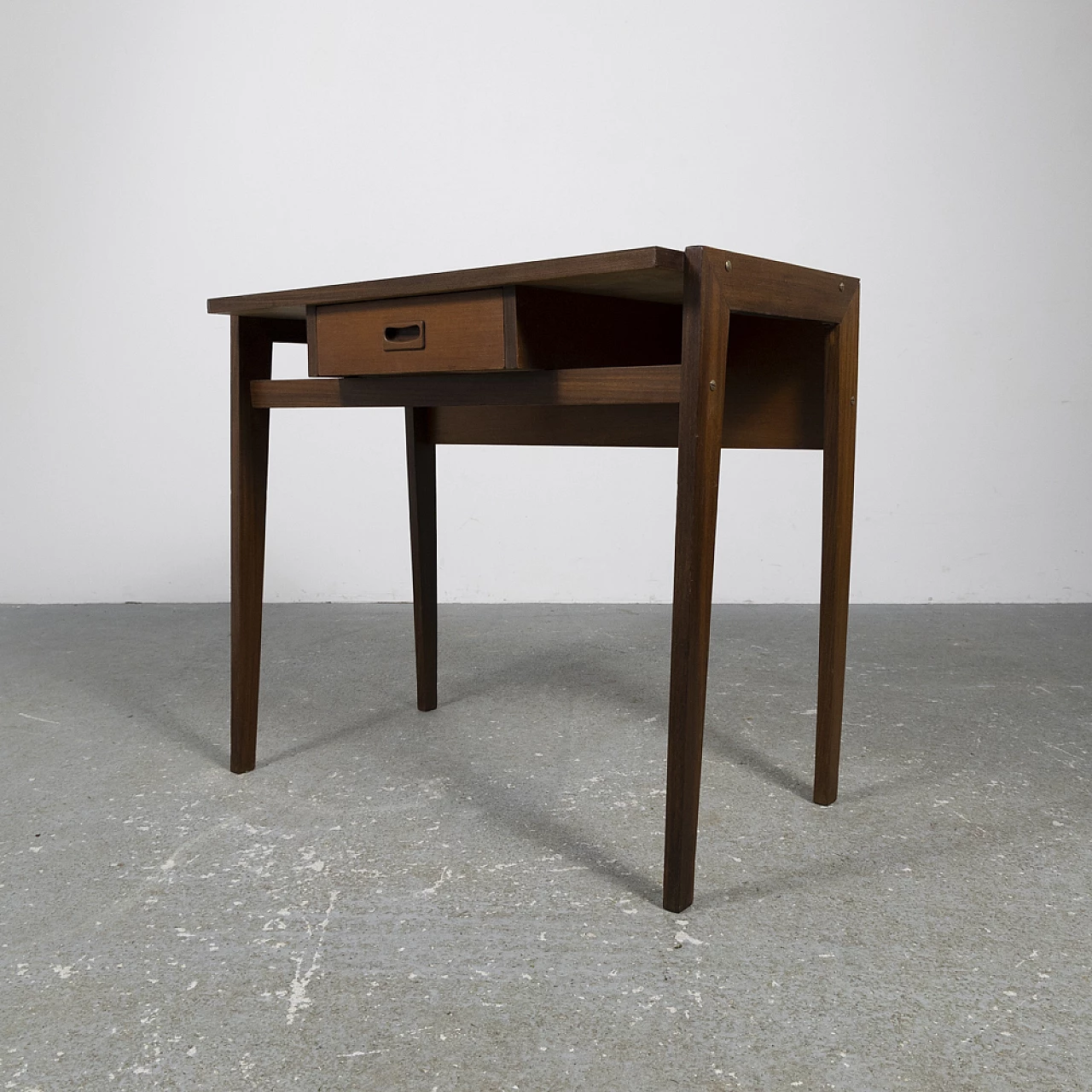 Teak writing desk with drawer and Formica top, 1960s 11