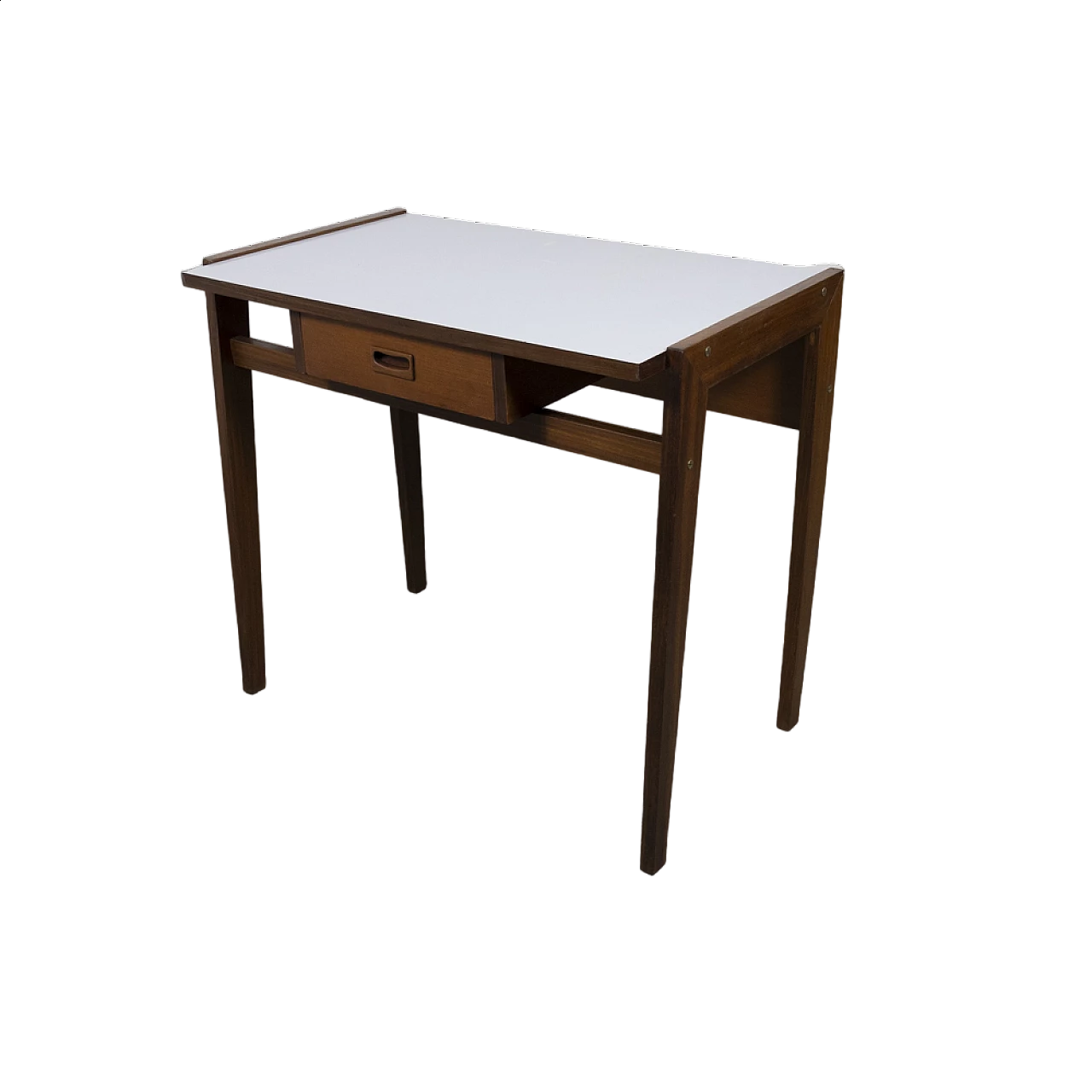 Teak writing desk with drawer and Formica top, 1960s 14