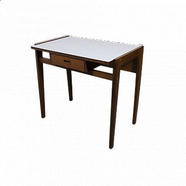 Teak writing desk with drawer and Formica top, 1960s