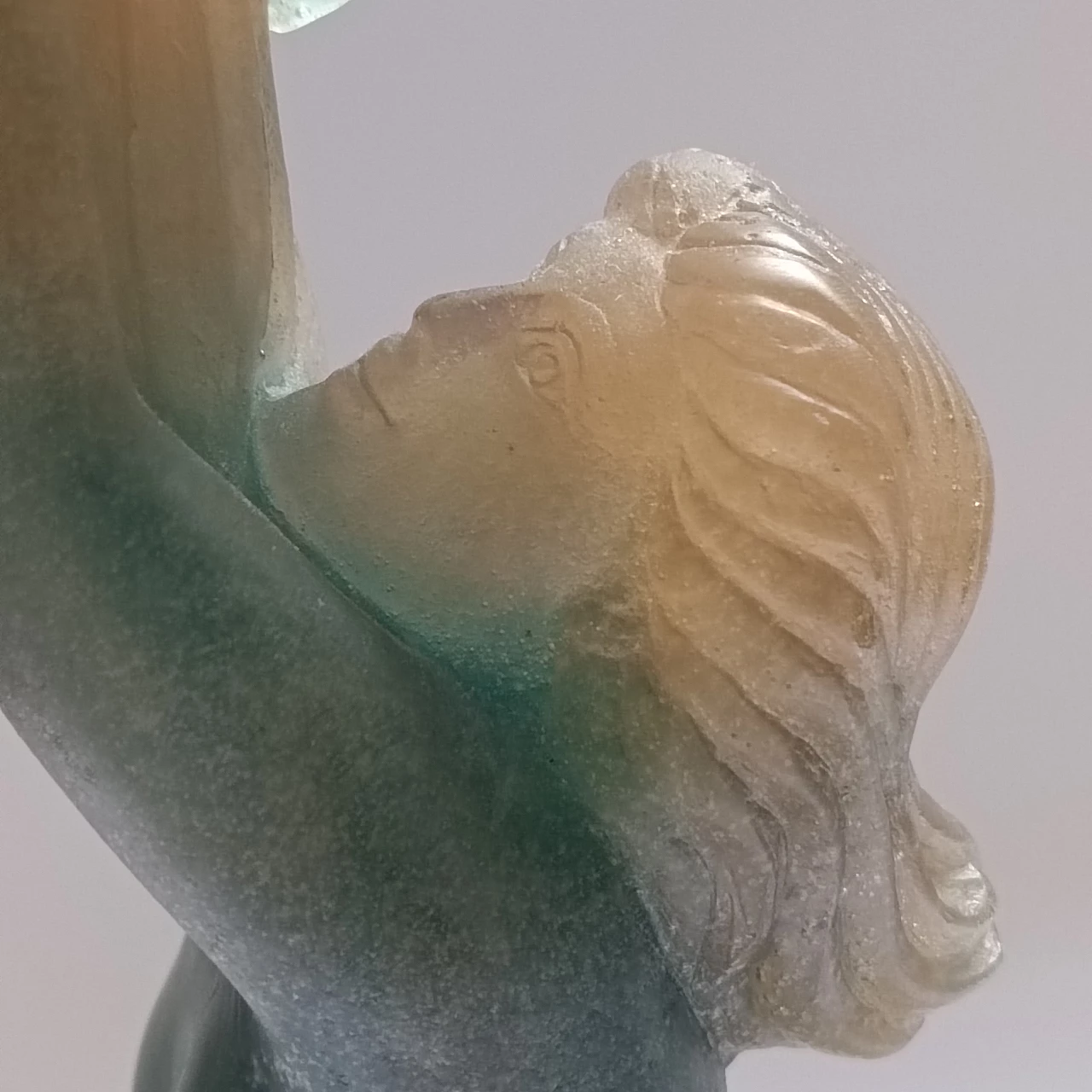 Scultura Invocation in pasta di vetro di André Deloul per Daum 1