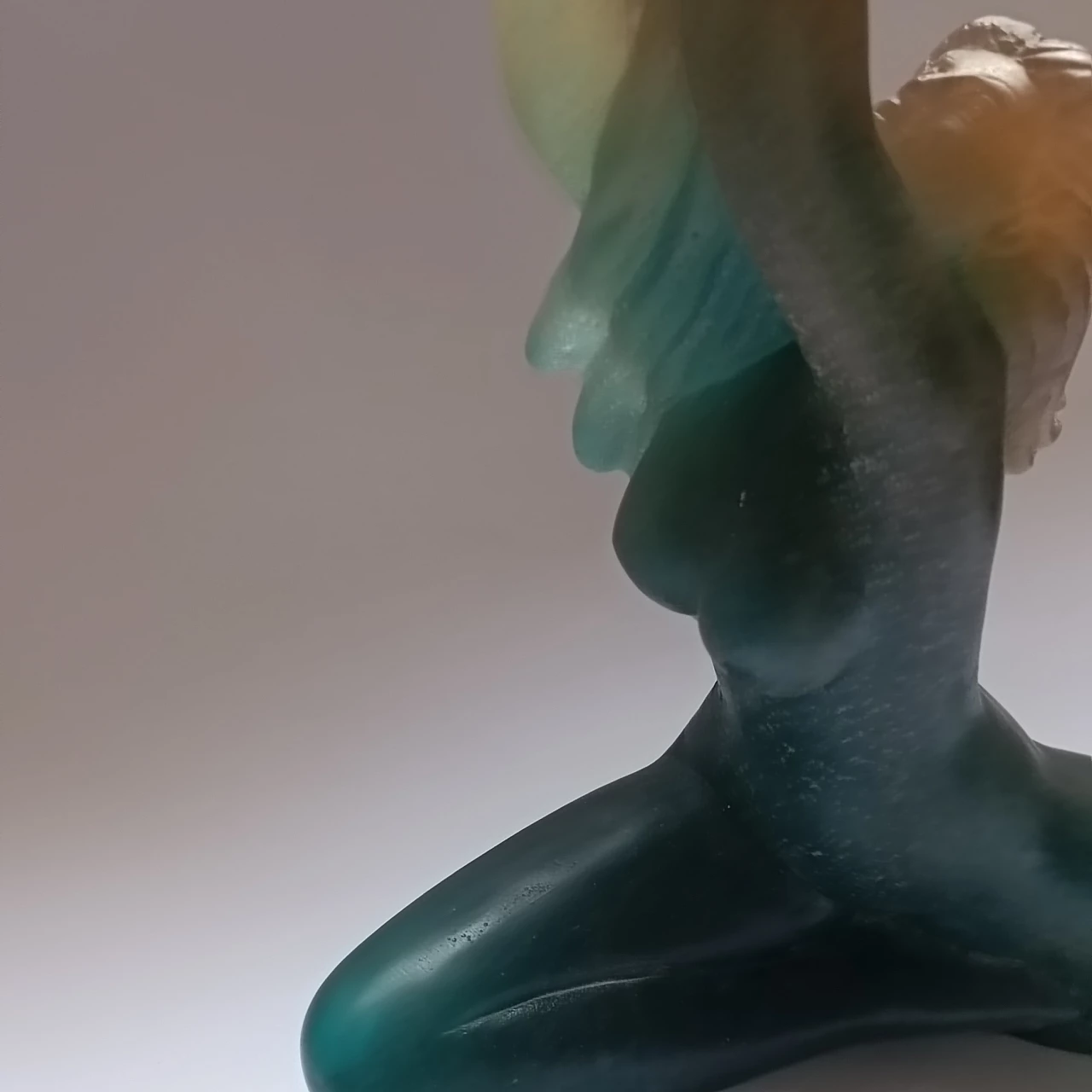 Scultura Invocation in pasta di vetro di André Deloul per Daum 6