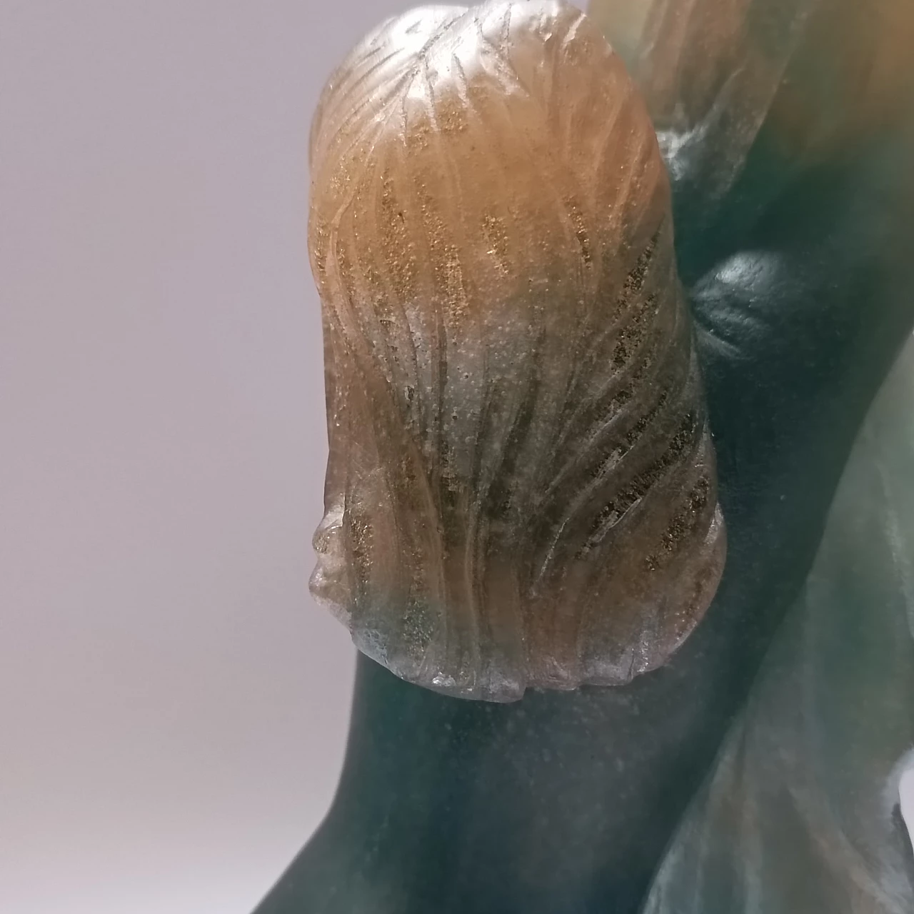 Scultura Invocation in pasta di vetro di André Deloul per Daum 8