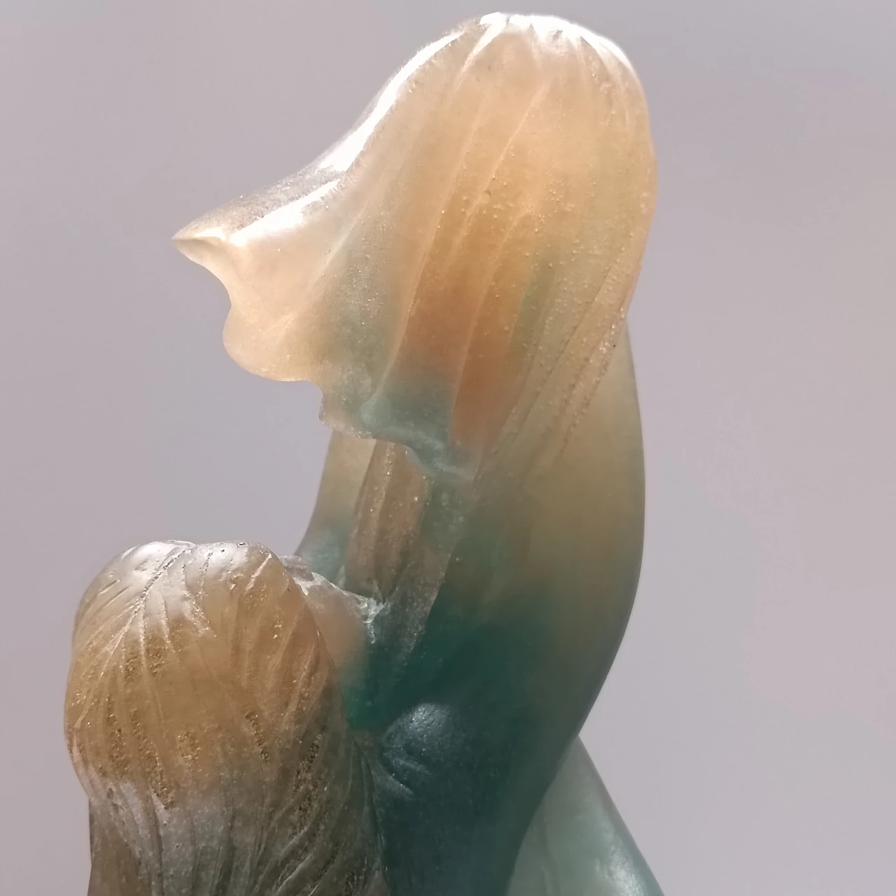 Scultura Invocation in pasta di vetro di André Deloul per Daum 9