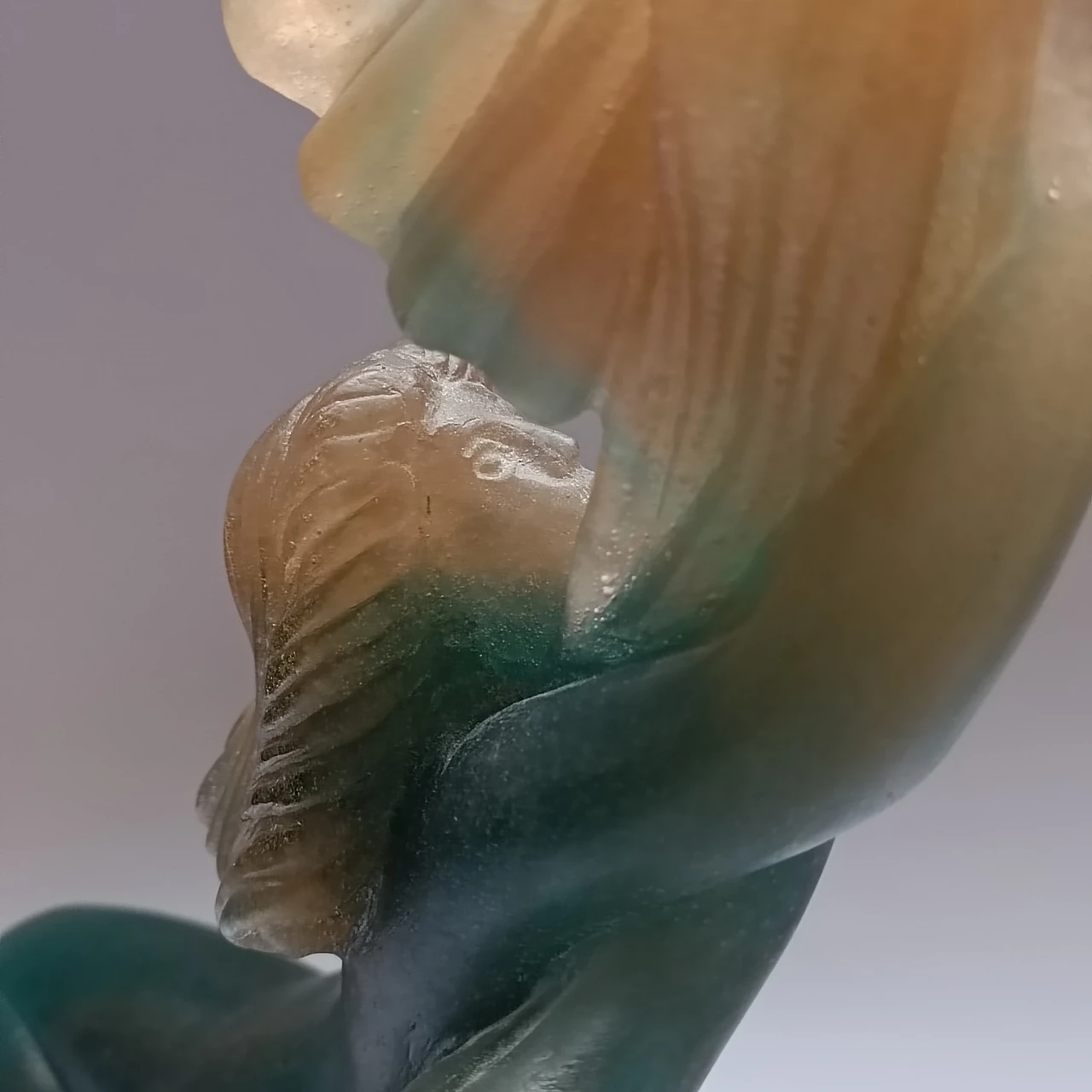 Scultura Invocation in pasta di vetro di André Deloul per Daum 10