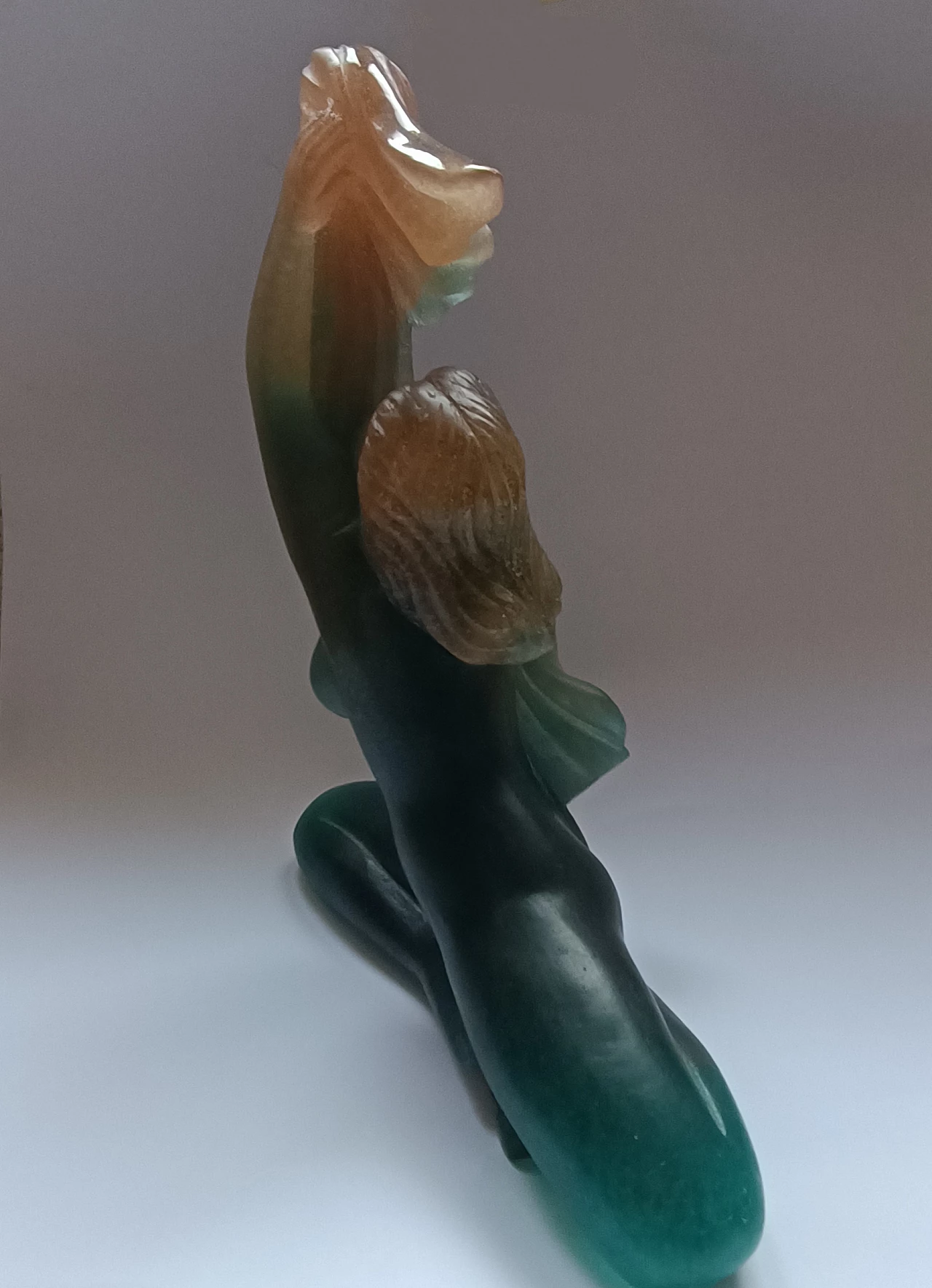 Scultura Invocation in pasta di vetro di André Deloul per Daum 21