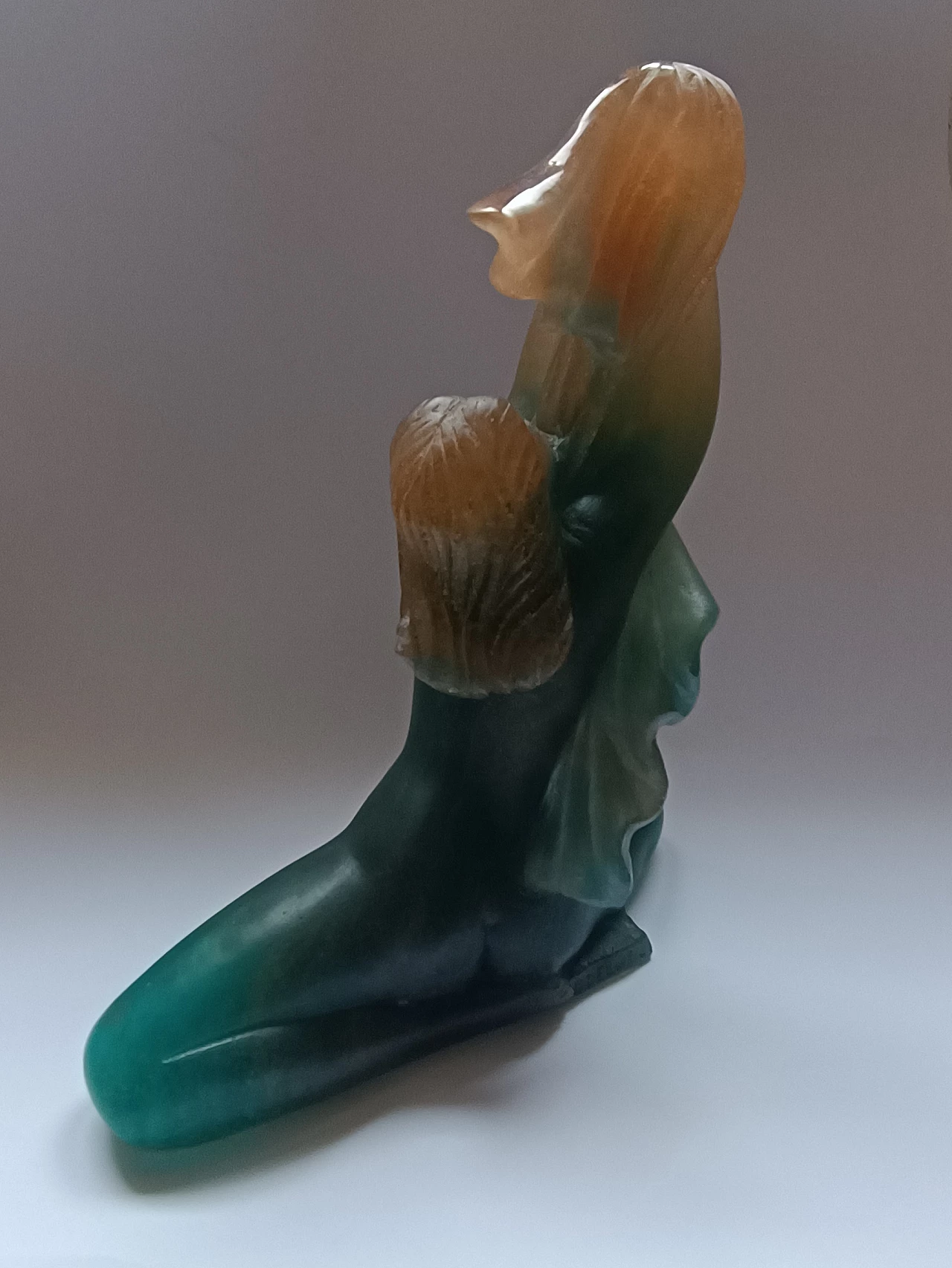 Scultura Invocation in pasta di vetro di André Deloul per Daum 22