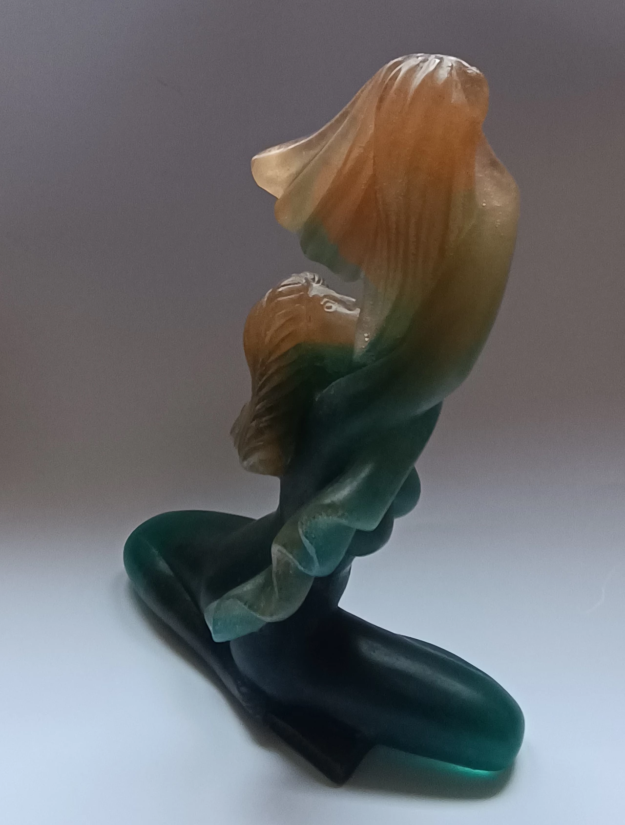 Scultura Invocation in pasta di vetro di André Deloul per Daum 23