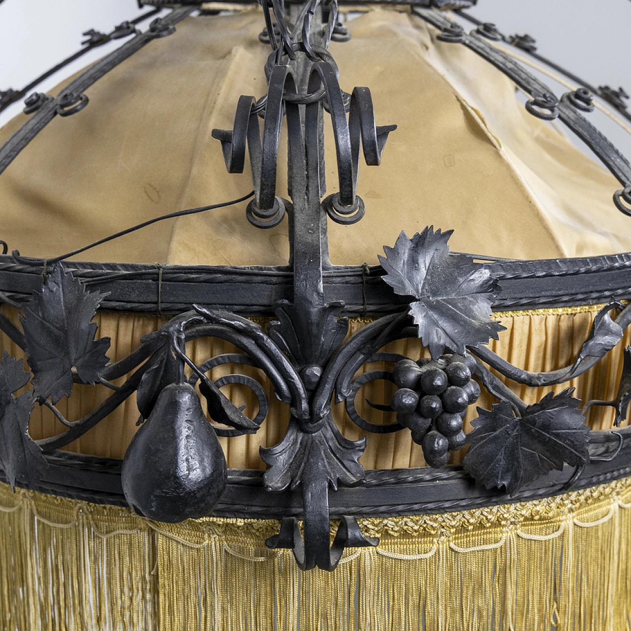 Decorated metal chandelier, 1940s 20