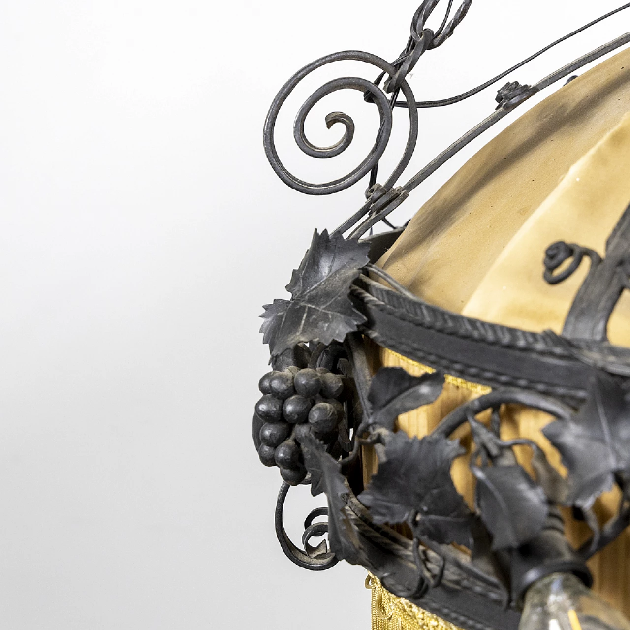 Decorated metal chandelier, 1940s 22