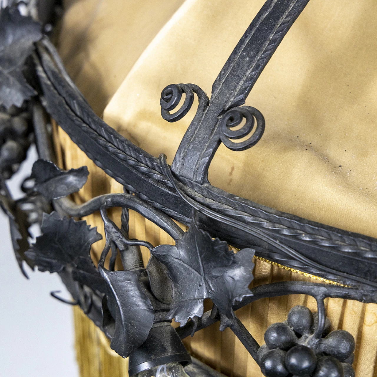 Decorated metal chandelier, 1940s 27