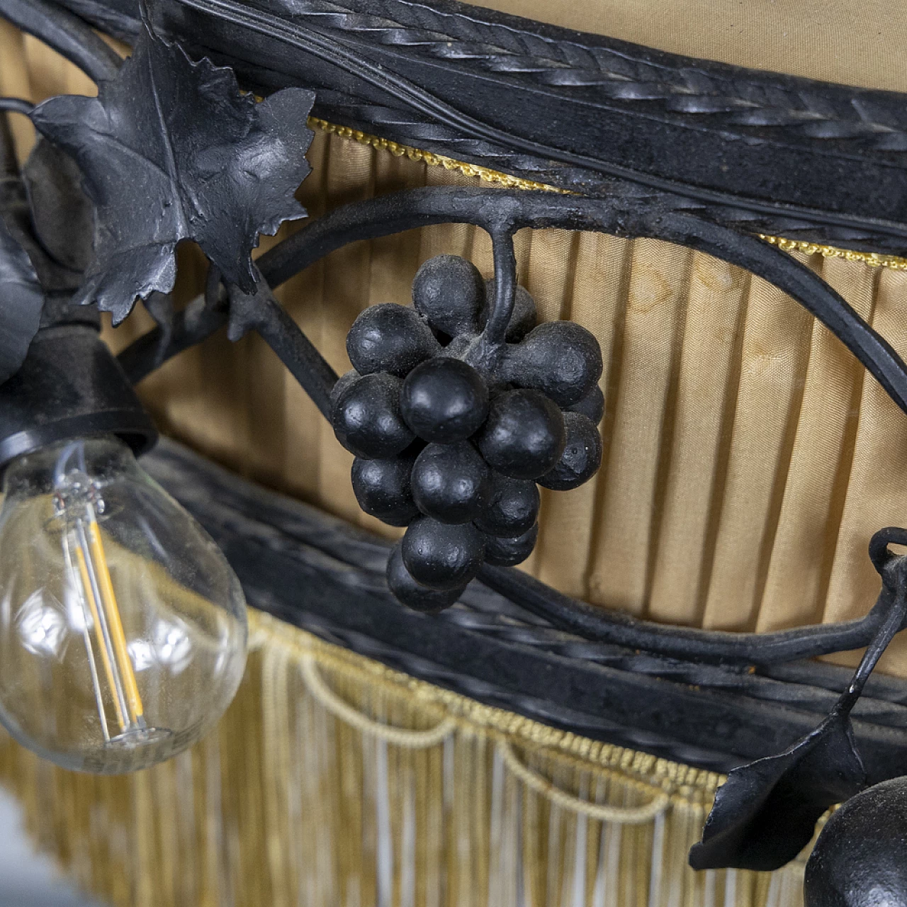 Decorated metal chandelier, 1940s 28