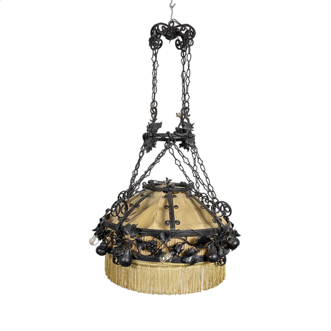 Decorated metal chandelier, 1940s 31