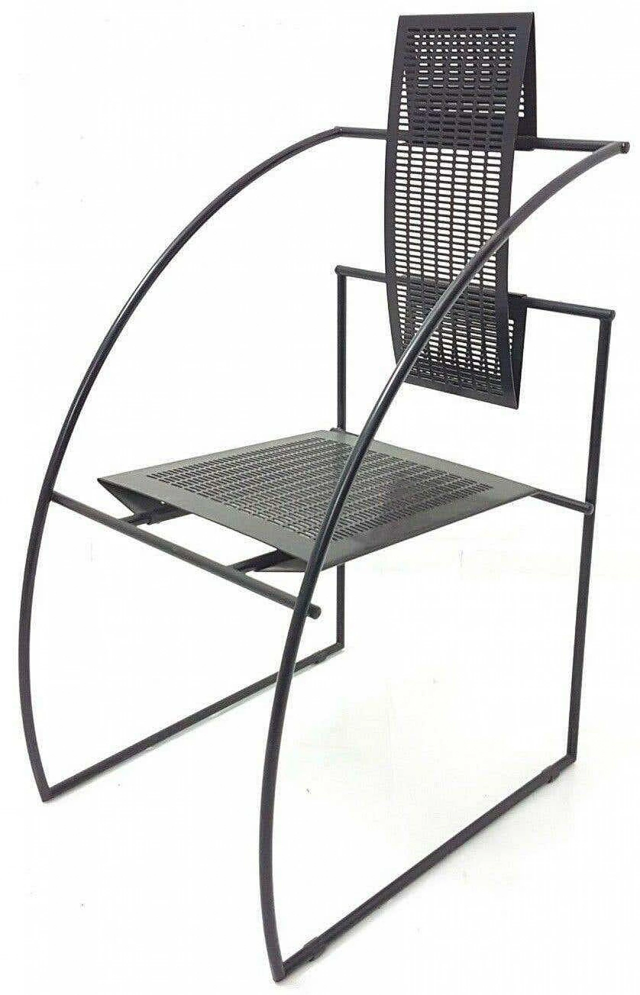4 Quinta metal chairs by Mario Botta for Alias, 1985 1