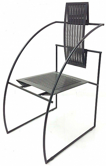 4 Quinta metal chairs by Mario Botta for Alias, 1985