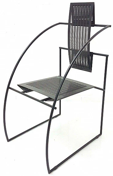 4 Quinta metal chairs by Mario Botta for Alias, 1985