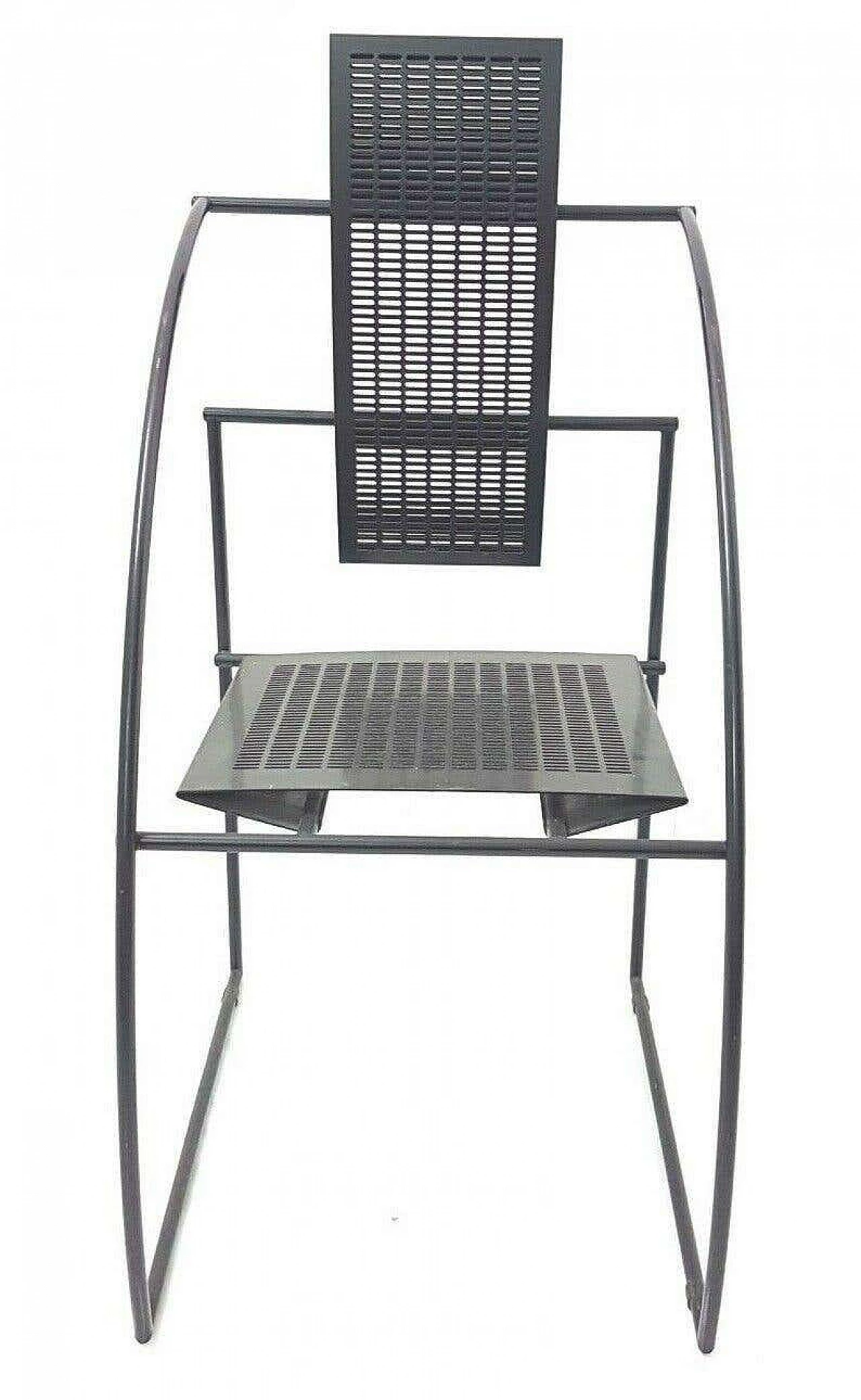 4 Quinta metal chairs by Mario Botta for Alias, 1985 2