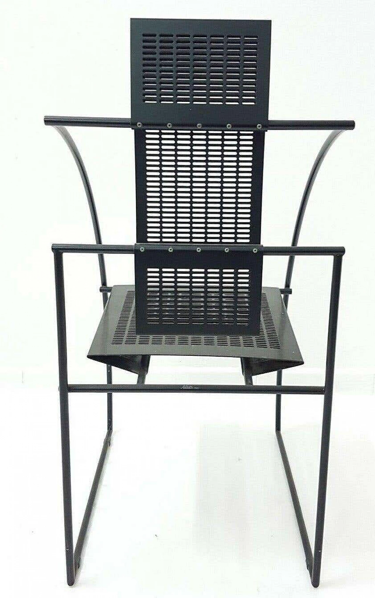 4 Quinta metal chairs by Mario Botta for Alias, 1985 4