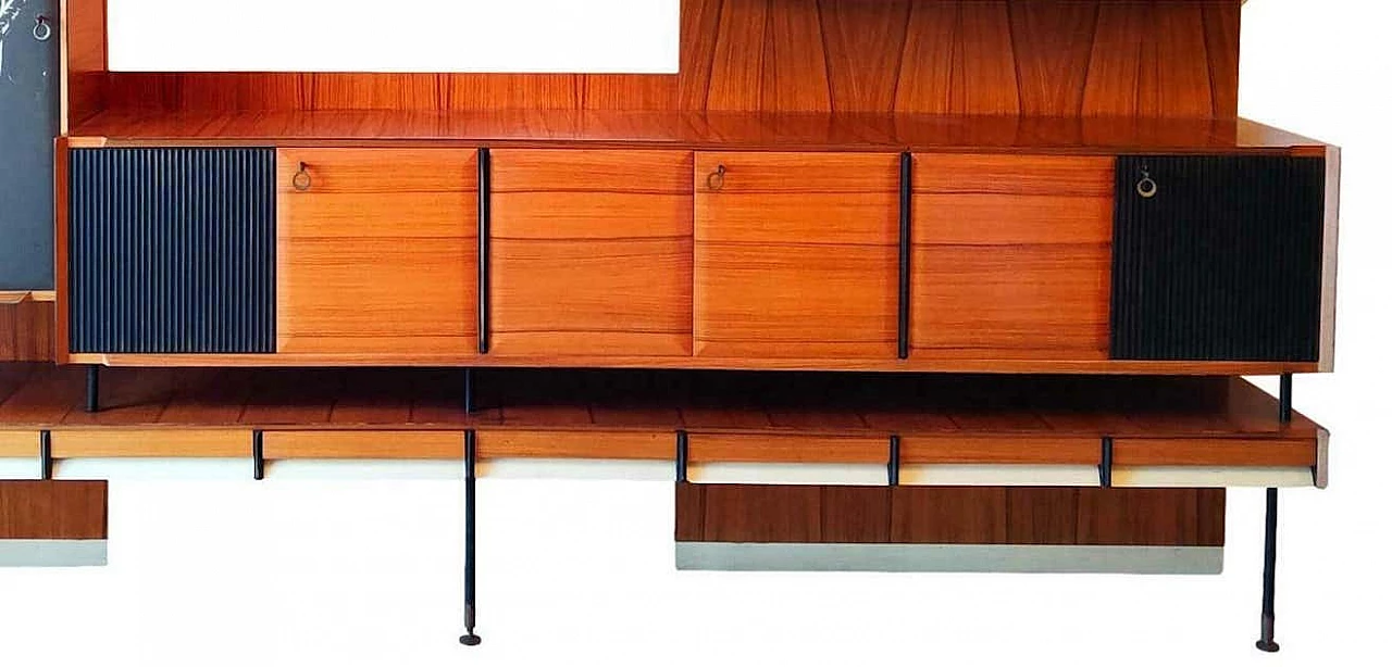 Bookcase with abstract decoration in the style of Osvaldo Borsani, 1960s 7