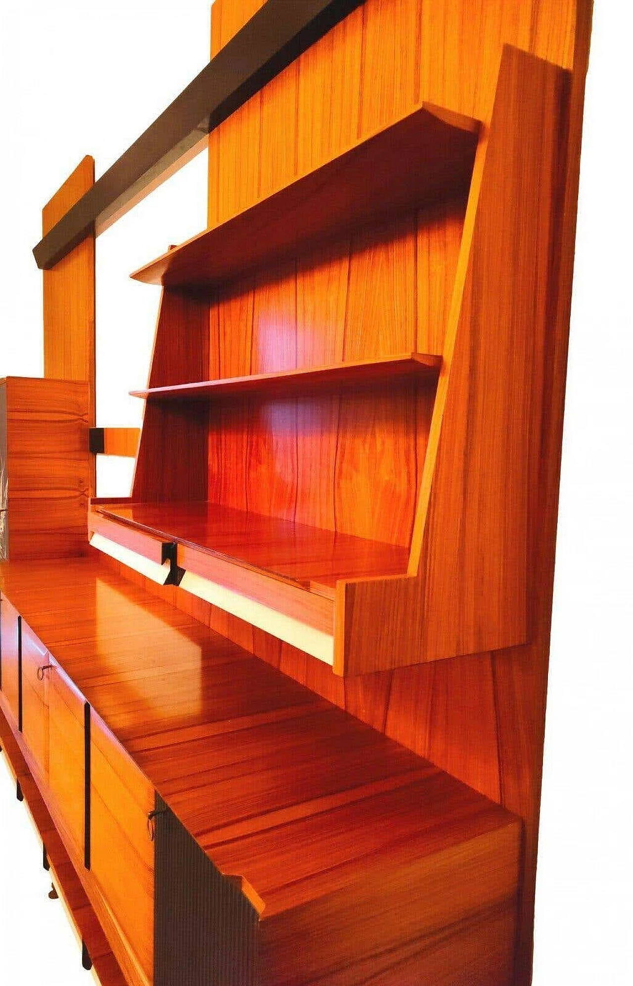Bookcase with abstract decoration in the style of Osvaldo Borsani, 1960s 8