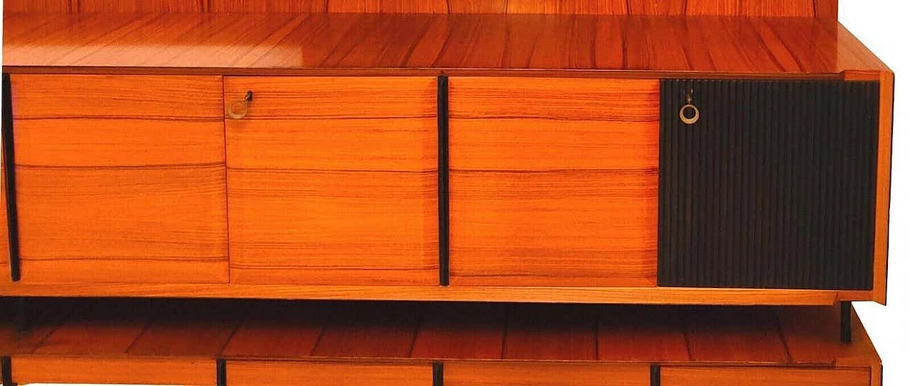 Bookcase with abstract decoration in the style of Osvaldo Borsani, 1960s 12