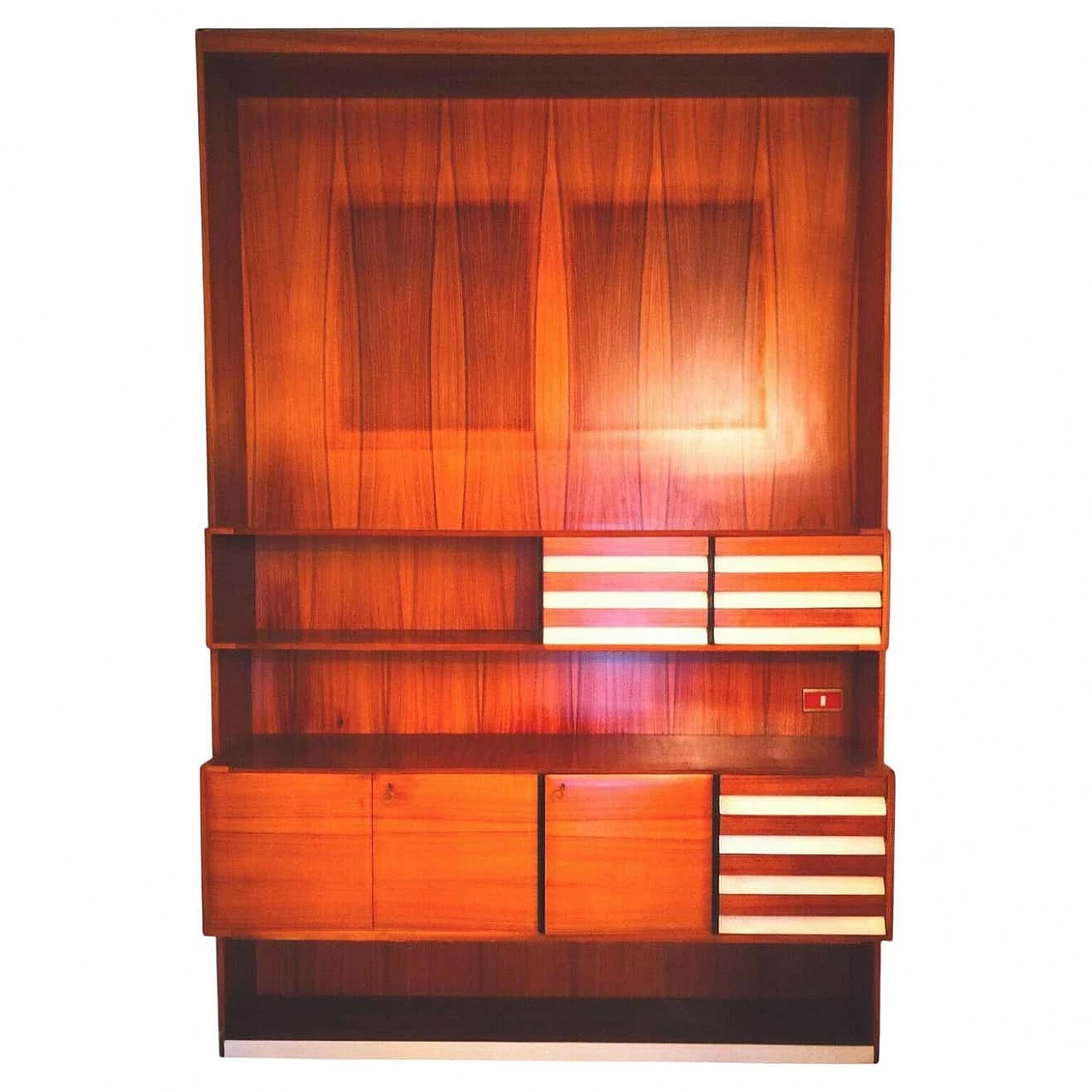 Floor-to-ceiling bookcase in the style of Osvaldo Borsani, 1960s 1