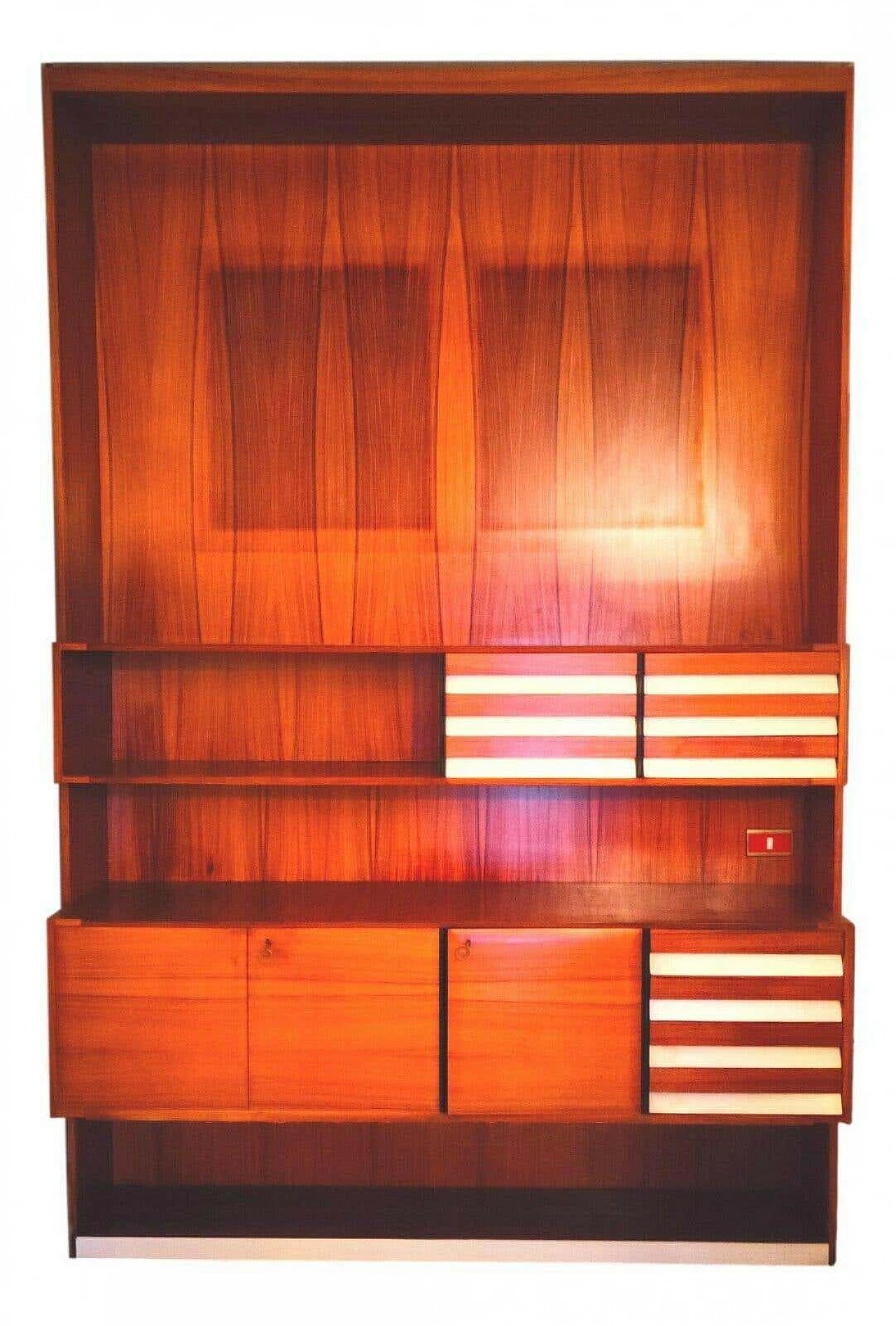 Floor-to-ceiling bookcase in the style of Osvaldo Borsani, 1960s 2