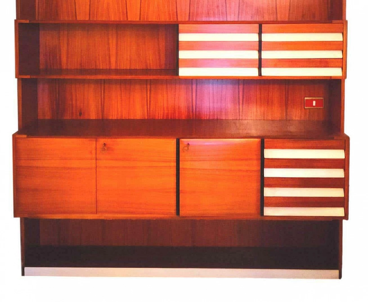 Floor-to-ceiling bookcase in the style of Osvaldo Borsani, 1960s 4