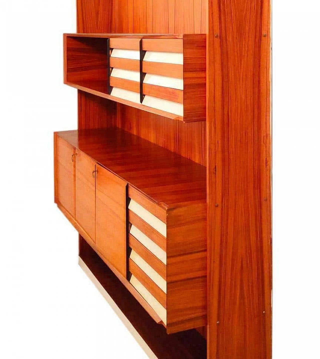 Floor-to-ceiling bookcase in the style of Osvaldo Borsani, 1960s 5