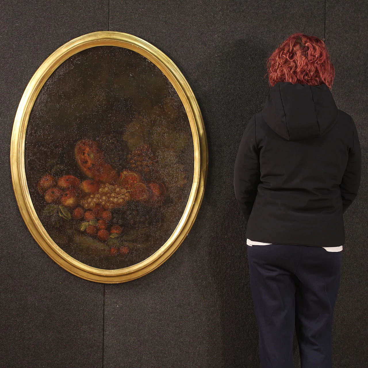 Still life with fruit, oil painting on canvas, 18th century 2