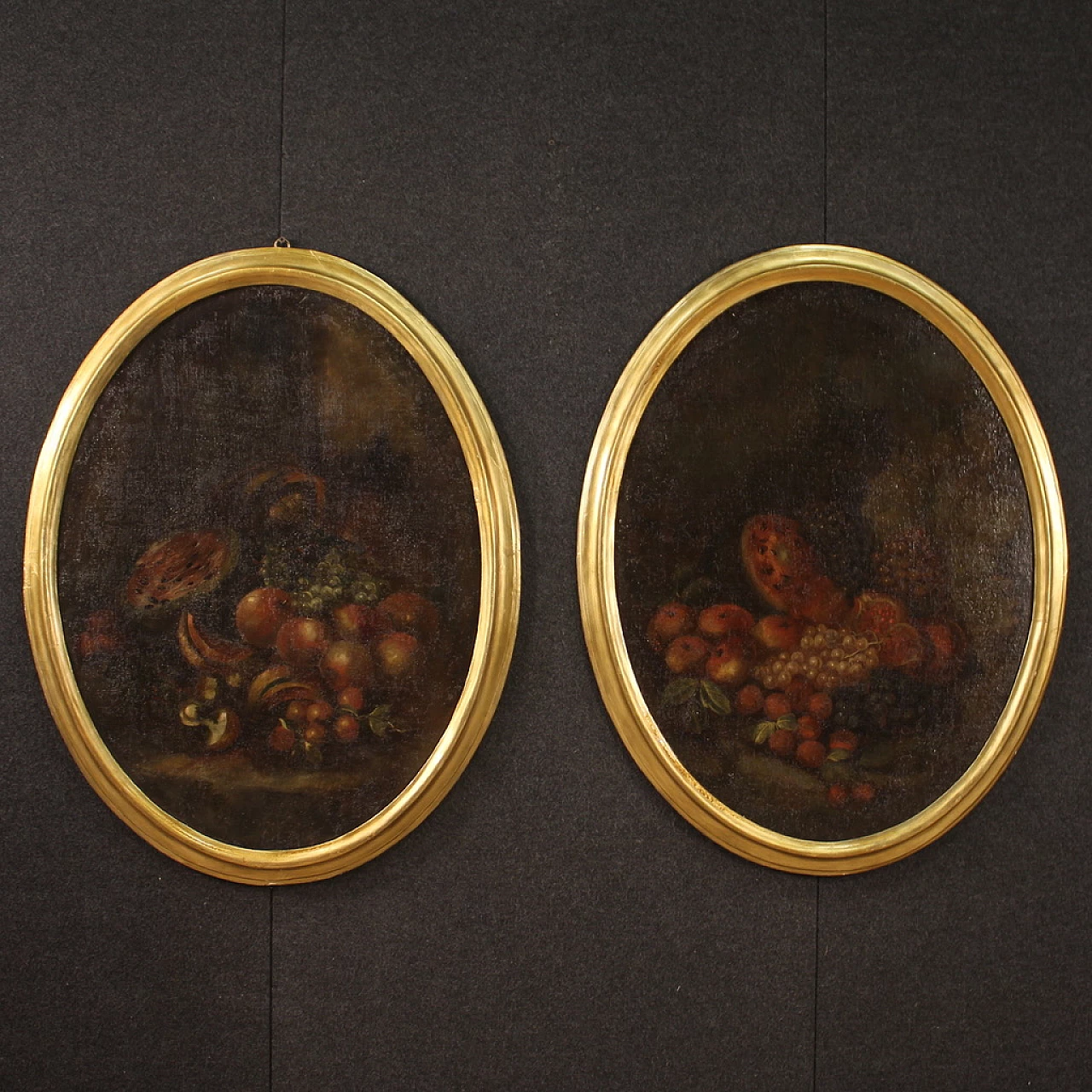 Still life with fruit, oil painting on canvas, 18th century 3