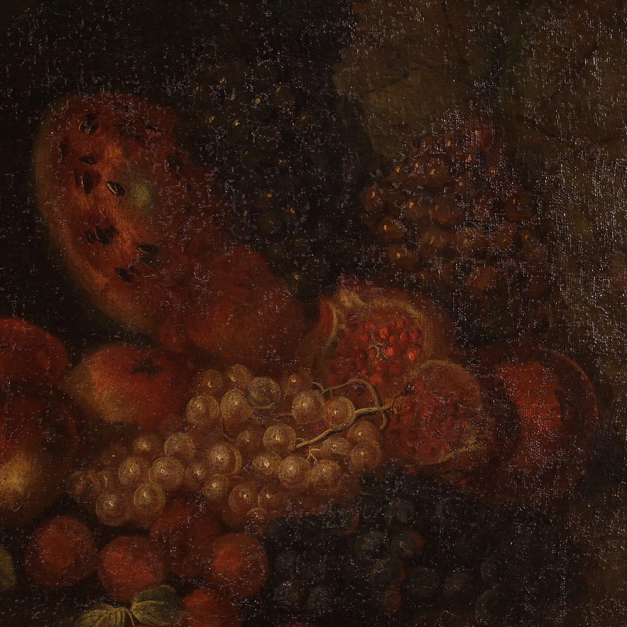 Still life with fruit, oil painting on canvas, 18th century 5