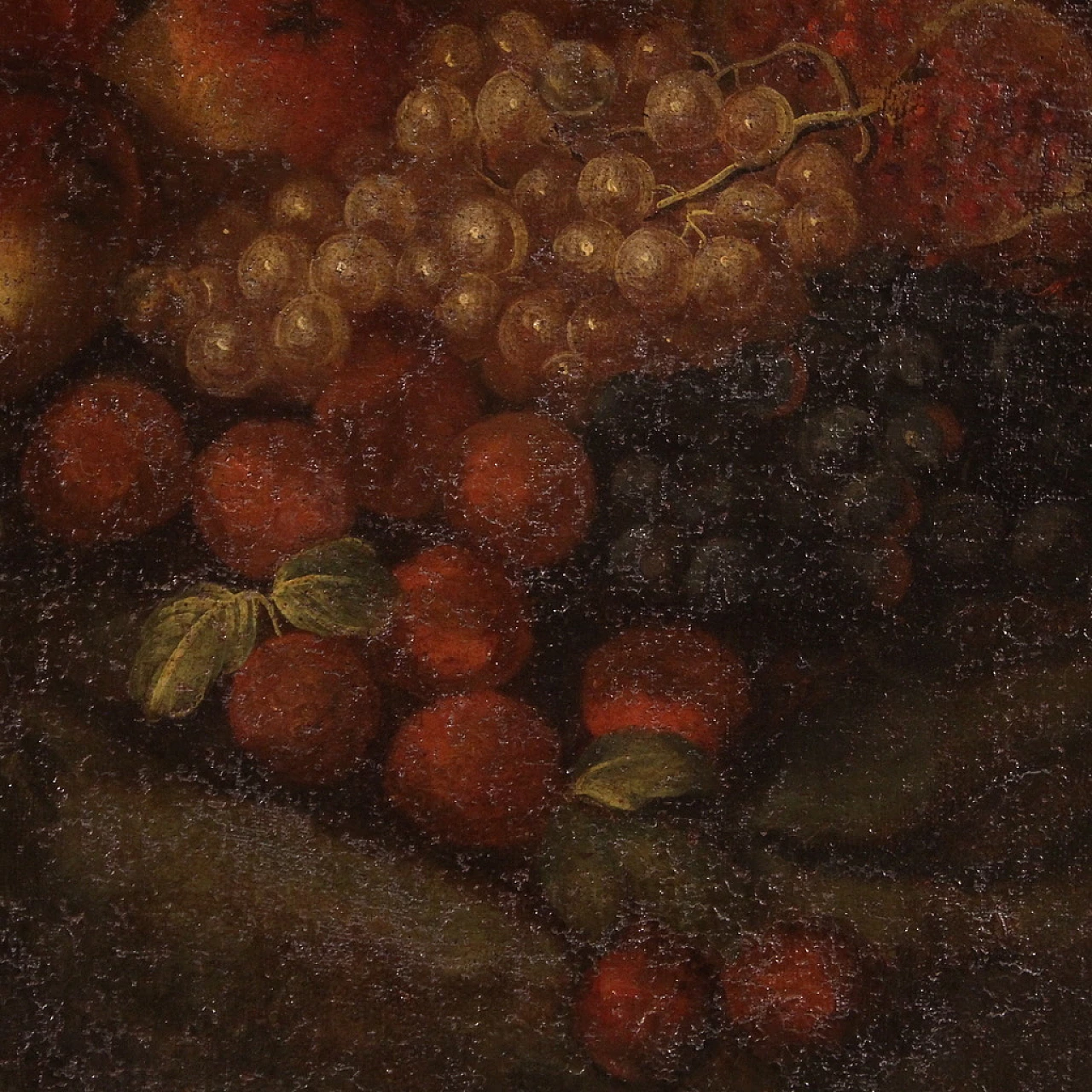 Still life with fruit, oil painting on canvas, 18th century 7