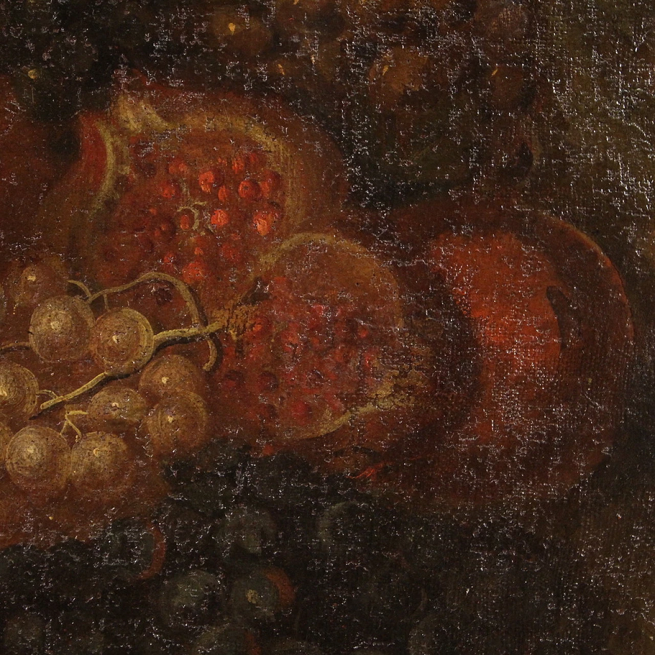 Still life with fruit, oil painting on canvas, 18th century 8
