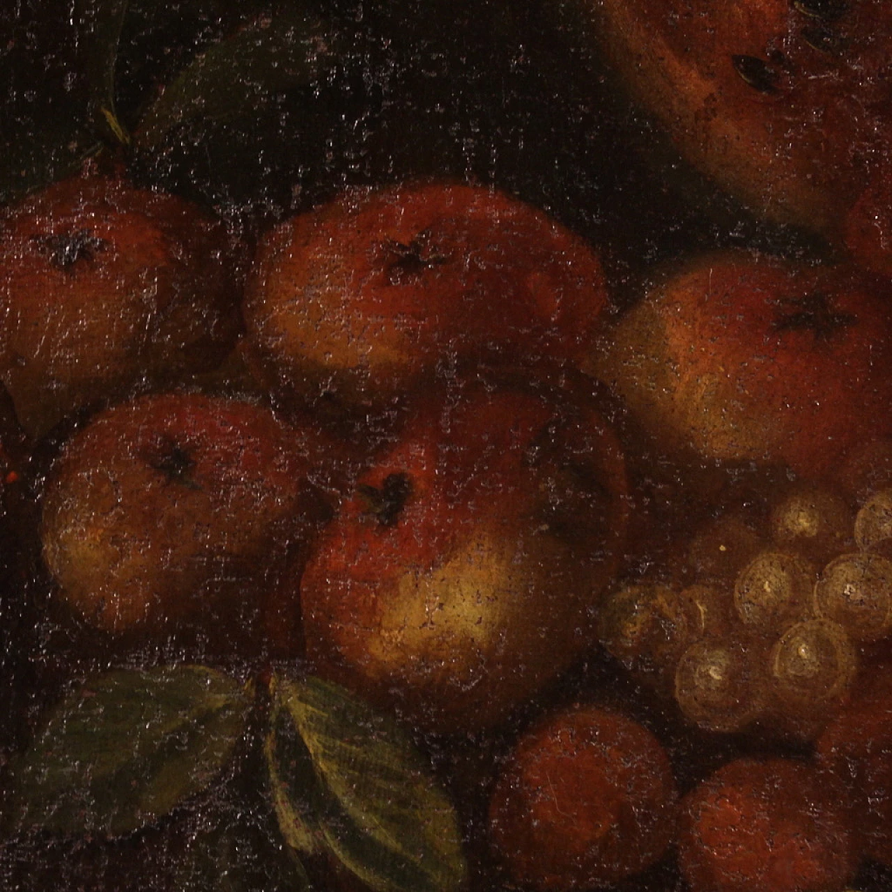 Still life with fruit, oil painting on canvas, 18th century 9