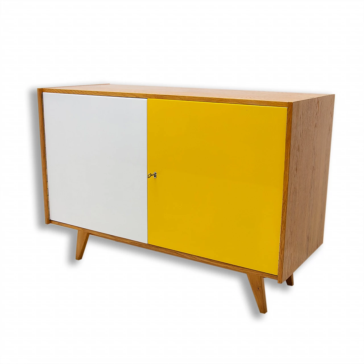 Yellow and white U-450 sideboard by Jiri Jiroutek for Interier Praha, 1960s 1