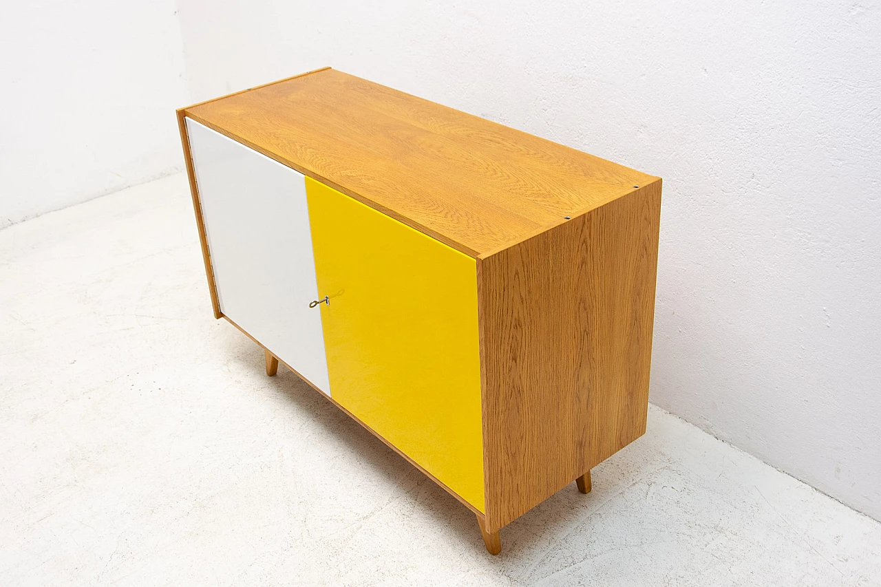Yellow and white U-450 sideboard by Jiri Jiroutek for Interier Praha, 1960s 3