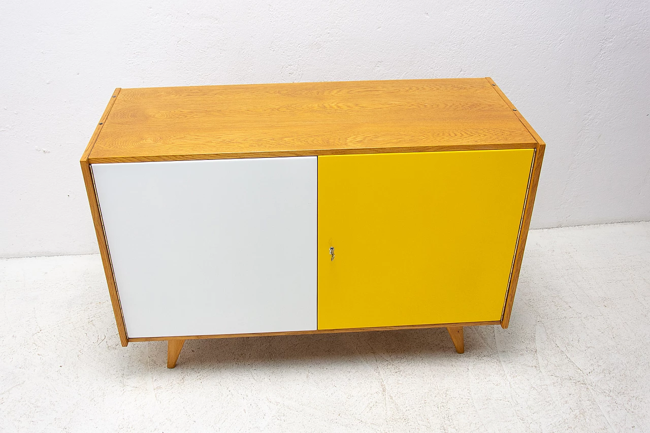 Yellow and white U-450 sideboard by Jiri Jiroutek for Interier Praha, 1960s 5